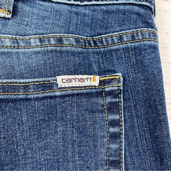 Carhartt Blue Slim Fit Bootcut Denim Jeans - Picture 7 of 16